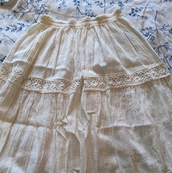 Linen Boho Peasant Skirt - Picture 2 of 3